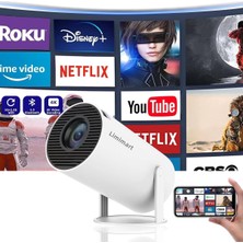 Tr 5g Wifi Projektör, 4K Destek, 130 '' Ekranlı 5.0 Bluetooth Hoparlör, Otomatik Keystone Düzelt