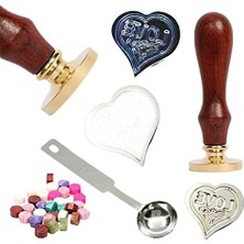 Tr Mektup Damga Mühürü Love Kalp + 30 Mühür Mumu + Eritme Kaşığı