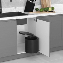 Elovias Starax 40 Cm Çöp Kovası Antrasit Renk Otomatik Kapak 10 Litre (S-2253-A)