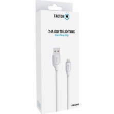 Factor-M USB To Lıghtnıng Data Kablo 2.4A -Beyaz
