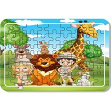 Tr Lipyos Sevimli Hayvanlar Çocuklar Için 54 Parça Ahşap Puzzle A41355