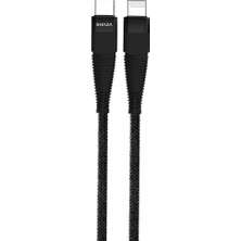 SHAZA Örgülü Type-C to Lightning PD 5A 32W Hızlı Şarj / Veri Kablosu