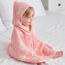 Tr Ultra Yumuşak Muslin Bebek Kapüşonlu Havlu - 80 x 80 Cm, Banyo ve Plaj Için Ideal, Yenidoğa