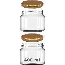 Tr 400 ml Kavanoz Gold Konserve Kapaklı 400 cc Şeffaf Magnolya, Reçel, Marmelat Için Cam Kavanoz