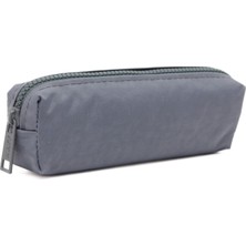 Tr 01106 Gri Krinkıl Kumaş Unisex Tek Bölmeli Suya Dayanıklı Parmak Kalemlik Kalem Kutusu