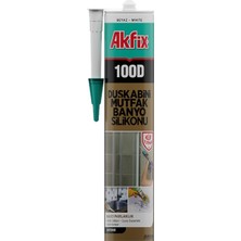 Tr 100D Duşkabini, Mutfak ve Banyo Silikonu, ŞEFFAF,%100 Silikon, Hızlı Kuruyan, Küf Tutmaz, Su