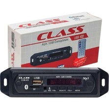 Tr Class Araç Oto Teyp Aux USB Sd Bluetooth Mikrofonlu Çevirici Mp3 Dönüştürücü, EDRWL402
