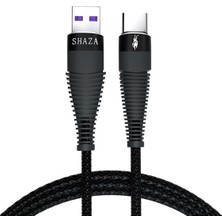SHAZA Usb-A To Type-C PD 5A 32W Örgülü Hızlı Şarj ve Data Kablosu