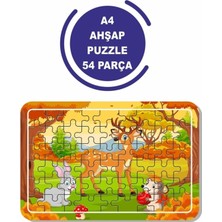 Tr Lipyos Sevimli Hayvanlar Çocuklar Için 54 Parça Ahşap Puzzle A41358