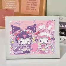 Tr Kuromi My Melody Diy Kendin Yap Fotoğraf Çerçeveli Mozaik Elmas Boyama 2