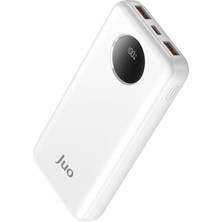 Tr 10000MAH 22.5W Dijital LED Ekranlı Taşınabilir Hızlı Şarj Cihazı Powerbank Beyaz