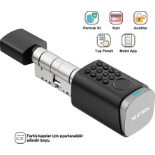 Tr NTL-SC-09FKPB Akıllı Kapı Kilidi Siyah, Parmak Izi, Şifre Kombinasyonu, Akıllı Kart, Fizik