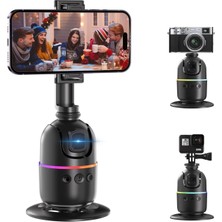 Tr Gimbal Otomatik Izleme Cihazı, 360 Derece Manevralı Otomatik Yüz Takipli, Rgb Işıklı Tasar