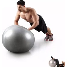 Tr Pilates Topu Gri- Pompa Hediyeli 65 cm