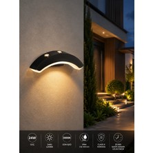 Econa Professional ECN-4070 24W 3000K Dış Mekan LED Aplik – Dekoratif Siyah