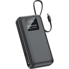 Factor-M 20.000 Mah  22.5W Kendinden Kablolu Powerbank- Siyah