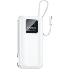 Factor-M 10.000 Mah 22.5W Kendinden Kablolu Powerbank- Beyaz
