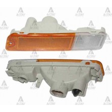 Depo Mitsubishi L200 1999-2005 Sinyal Lambası Tampon Sarı - Beyaz Sol (1 Adet) (Oem No: MR109133)
