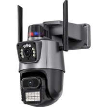 Tr Ic-D9 8mp Çift Lens Ptz Wifi Ip Güvenlik Kamerası Icsee Insan Takipli Renkli Gece Görüşlü