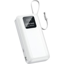 Factor-M 20.000 Mah  22.5W Kendinden Kablolu Powerbank- Beyaz