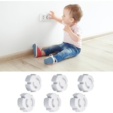 Emt Pazarlama® Bebek Çocuk Priz Koruma Kapağı (6 Adet) Çocuk Güvenliği, Priz Muhafazası, Priz Kapatıcı