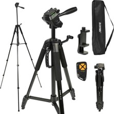Tr Profesyonel Taşınabilir Telefon ve Kamera Tripod 360 Derece Dönebilen Telefon Tutucu ve Blueto