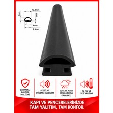 MAKPLASTİK FİTİL PROFİL 16 No Otomatik Panjur Kepenk Alt Fitili 12 Metre Siyah