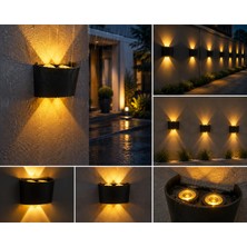 Econa ECN-21338 Amber Dış Mekan LED Aplik 4W 360 Lümen IP44 Siyah
