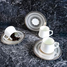 Ertürk Store Crown Platin 6 Kişilik Kahve Fincan Takımı 80 ml