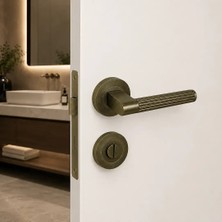 Elovias Sese Nazar Modeli Yuvarlak Rozetli Wc Kapı Kolu Antik Renk (200-233R-02-94)