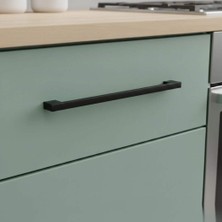 Elovias Özen 380 Modeli Çekmece Dolap Kulbu Siyah 224MM Kulp (Ö380-224-02)