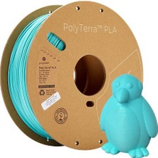 Ertürk Store Mat Pla Filament 1.75 mm Camgöbeği, 1 kg Karton Makara, Polyterra Pla 3D Yazıcı Filamenti