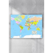 Ertürk Store PSTER4144 Dünya Haritası Eğitim Posteri 2 (30X40 Cm)