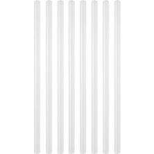 Ertürk Store 8'li Ince Silikon Çubuk 7,4 mm x 30 cm Sıcak Silikon Tabancası Uyumlu Şeffaf Mum Silikon Hobi ve Tamir Için