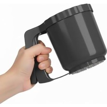 Ertürk Store Basmalı Un Eleği 11X10 Cm; Tek Elle Kullanım, Paslanmaz Tel Süzgeç, Hamur ve Tatlılar Için Pratik Elek, Antrasit