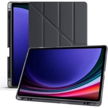 Ertürk Store Samsung Galaxy Tab S10 Plus X820 12.4 Inç Uyumlu Tablet Kılıfı – Kalemlikli, Katlanabilir Smart Cover, Stand Özellikli, Darbe Emici Arka Koruma, Ince ve Hafif Tasarım (Siyah)
