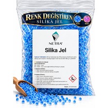 Netra Mavi Silika Jel 500 Gram – Renk Değiştiren Nem Alıcı – 3D Yazıcı Filament Nem Koruyucu – Dry Box Nem Tutucu