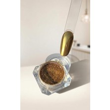 Ertürk Store Gold Tırnak Krom Tozu Aplikatörlü Krom Inci Tozu Metalik Altın WN-103