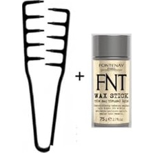 Ertürk Store Hair Wax Stick 75 G, Saç Sabitleyici Unisex + Mucizevi Tarak 2'li Set