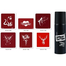 Ertürk Store Melek Modelleri Spray Tattoo Geçici Sprey Dövme Seti