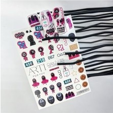 Ertürk Store Tırnak Stickerı Arti Color Ful 125 Squid Games