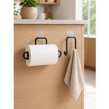 Modern Askılık ve Tuvalet Kağıt Tutucu 2'li Set