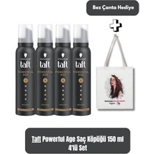 Ertürk Store Powerful Age 5 Ekstra Güçlü Saç Köpüğü 150 ml X4 + Bez Çanta Hediyeli