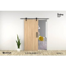 Elovias Albatur Üstten Askı Sürme Ahır Kapı Sistemi Siyah 2 Metre 60kg (119-8800-3430-2000)