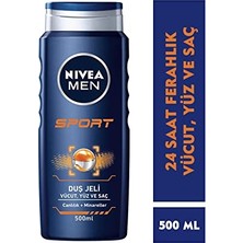 Ertürk Store Men Erkek Sports Duş Jeli, 500 Ml, 3ü 1 Arada Kullanım, Vücut, Yüz ve Saç, 24 Saat Ferahlık, Enerji Veren Koku