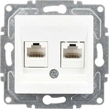 Ertürk Store Ikili Data Prizi (2 x RJ45 Cat6), Beyaz (Mekanizma + Tuşkapak)