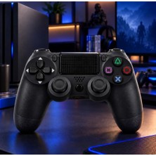 Ertürk Store Elite Black Kablosuz Oyun Kolu, Bluetooth Gamepad, Ps4/pc/android Tv Uyumlu, Çift Titreşimli, Şarj Edilebilir