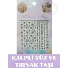 Ertürk Store Kalp Desenli Yüz, Vücut ve Tırnak Süsleme Taşları Stickerı