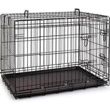 Metal Köpek Kafesi 91X61X66 cm Siyah