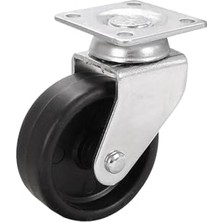Ertürk Store 50 mm x 20 mm Siyah Sepeti Tablalı Teker Mobilya Ofis Koltuk Tekeri Vidalı Yük Taşıma Alışveriş